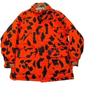 Gamehide‎ Duck Camo Hunting Jacket Blaze Orange Insulated Large